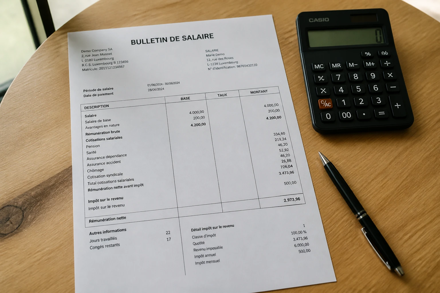 Smic Luxembourg: montants bruts, net et par heure